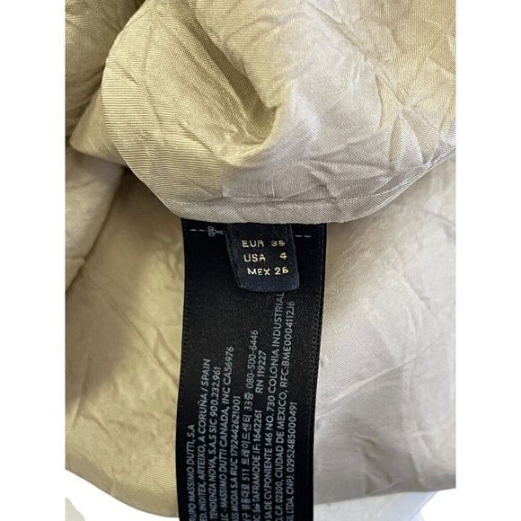 Massimo Dutti Womens Midi Dress Organza EU 36 US 4 Layered Black Lined NWOT - Picture 4 of 9